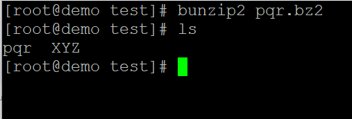 bunzip2 command