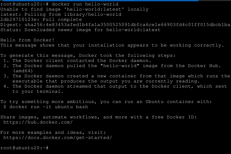 Using Docker in Ubuntu