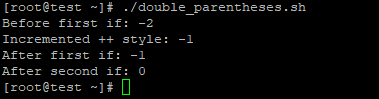 Double-Parentheses Syntax