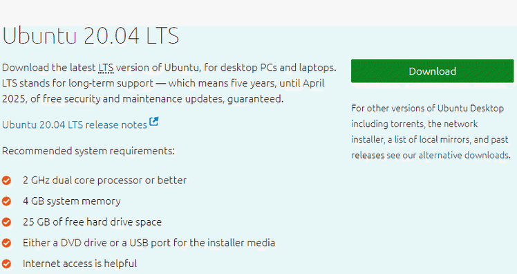 Ubuntu LTS Desktop Installation